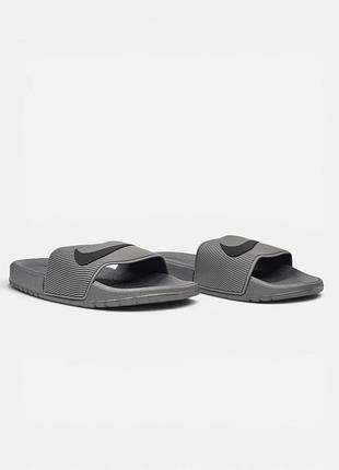 Шлепанцы nike kawa slide • grey / black 8