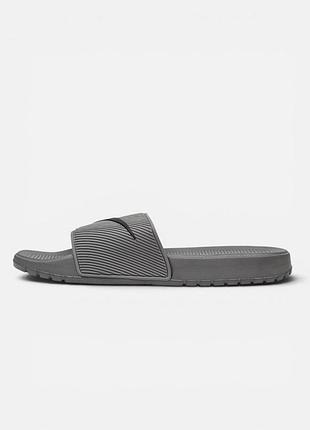 Шлепанцы nike kawa slide • grey / black 9