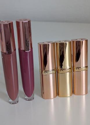 Блески для губ loreal glow paradise gloss, помады loreal colorserve nude intense