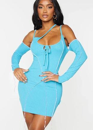 Сукня печворк y2k в рубчик prettylittlething