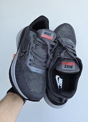 Мужские кроссовки nike zoom winflo • graphite / black / red 6