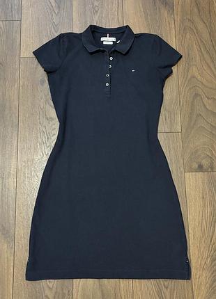 Сукня поло tommy hilfiger синя m приталена класична