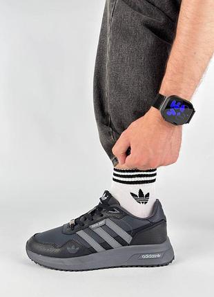 Adidas retropy dark grey black 5