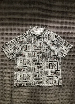 Zara (m oversized/l) bandana style рубашка гавайка мужская летняя моно