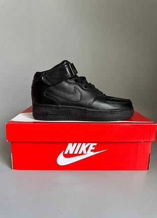 Кроссовки мужские, кроссовки женские, 1в1 люкс качество, кожа, nike air force hight black брак 1062, sky-nik-0104-1062