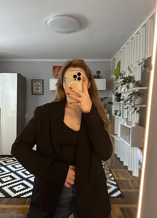 🖤 класичний чорний жакет oversize | блейзер у стилі old money