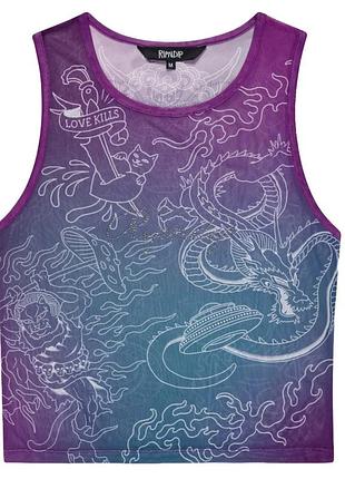 Майка ripndip trace mesh cropped tank rndsum25wo2 m