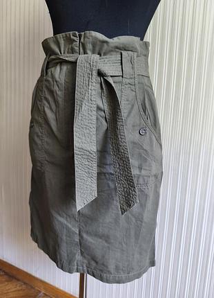 Юбка promod модель paper bag цвета хаки