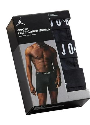 Труси-боксерки jordan jhm flight cotton core 3pk bb jm0622-023 m