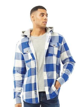 100% бавовна чоловіча сорочка з капюшоном у клітинку