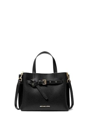 Michael kors emilia small logo satchel black