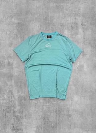 Футболка kappa x primark оригінал м'ятна бірюзова спортивна футболка каппа з логотипом