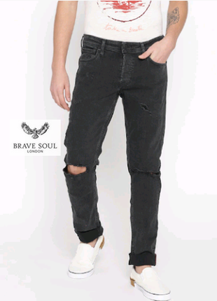 Джинсы brave soul 36r stretch skinny1 фото