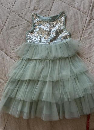 Актуальне святкове плаття з паєтками h&m для дівчинки 7-8 р 128 см