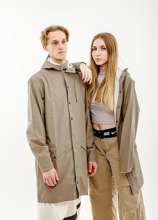 Куртка rains long jacket 1202-taupe