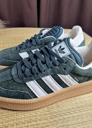 Оригінал 100% чоловічі кроссівки adidas originals samba xlg shadow green chalk white(розмір 42-26,5см)