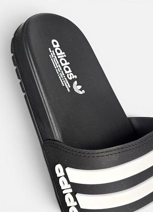 Шлепанцы adidas adilette shower • black / white 2