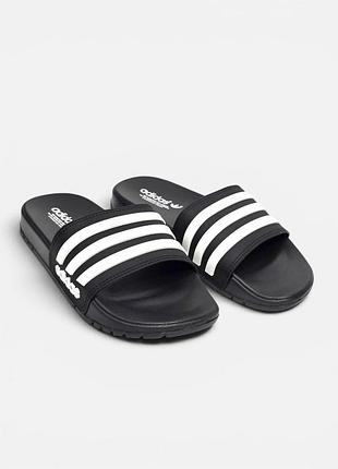Шлепанцы adidas adilette shower • black / white 6