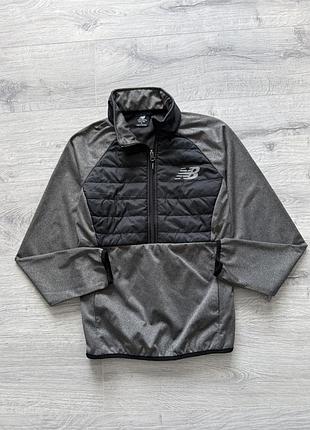 Кофта чоловіча new balance r.w. tech fleece hybrid half-zip спортивна кофта анорак