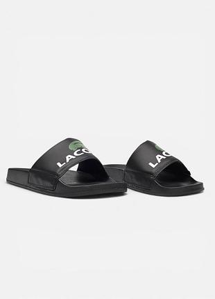 Шльопанці lacoste slides  • black / white 7
