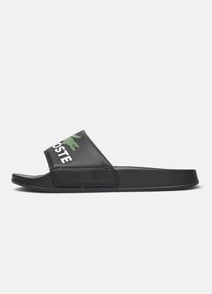 Шльопанці lacoste slides  • black / white 9