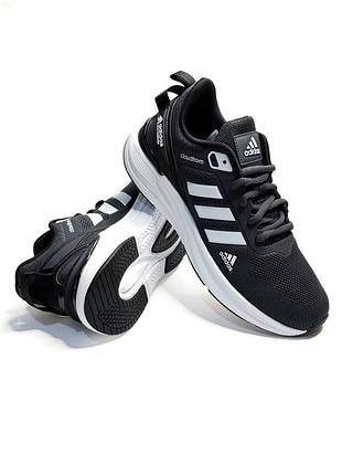 Мужские кроссовки adidas galaxy 7 cloudfoam • black / silver / white