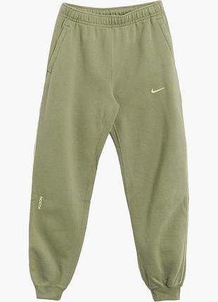Штани nike x nocta fleece cs sweatpant oil green/light liquid lime fn7661-386