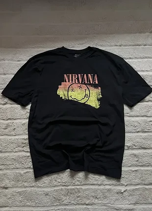 Asos (l) nirvana t-shirt футболка мужская черная