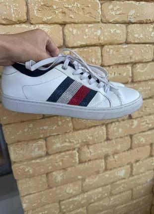 🤍 Tommy hilfiginal • кожаные кеды • стелька 23,5 см,37р