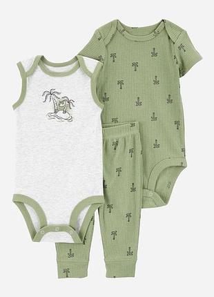 Дитячий літній комплект (боді 2 шт + штанці) для хлопчика 12 м carters