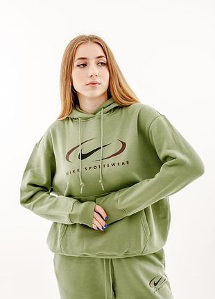 Кофта nike ns flc os po hd swsh fn7698-386 xs