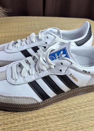 Оригінал 100% чоловічі кроссівки аdidas samba og ftw white/ core black/(розмір 42⅔-27см)