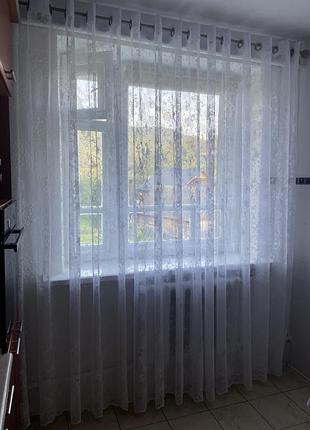 Готова тюль на люверсах 2м карниз