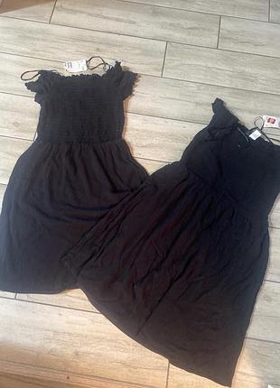 Сукня етикетка зжатка з відкритими плечима в двух розмірах h&m 2 і 8