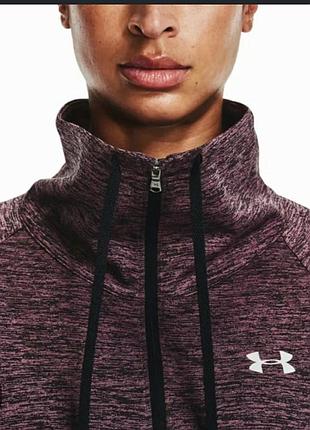Жіноча  спортивна кофта футболка under armour ua tech twist full zip - з високим коміром, меланж.