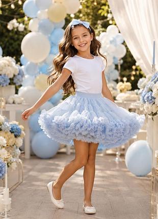 Спідниця pettiskirt (американка) baby blue нова з біркою пишна святкова