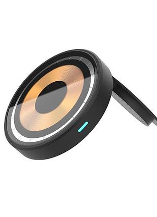 Зарядное устройство qi 2in1 transparent magnetic wireless charger q4a 15w phone/airpods black