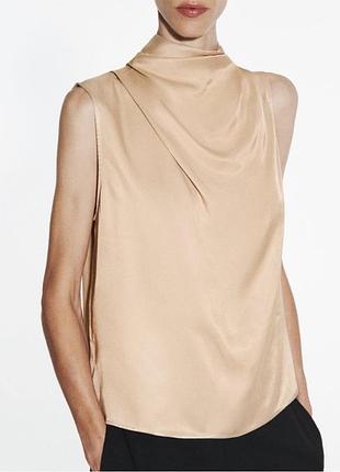 Елегантна атласна блуза zara