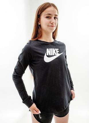 Кофта nike w nsw tee essntl ls icn ftra fj0441-010 xs