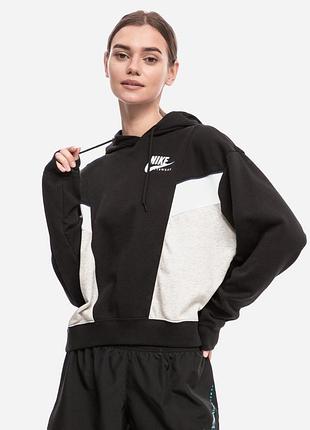 Толстовка nike w nsw heritage hoodie flc cz8604-010 m