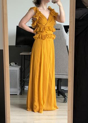 Шифонове довге плаття asos, розмір м