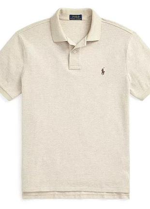 Футболка polo ralph lauren бежевого кольору, розміри s,m,l,xl