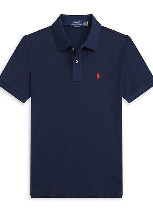 Футболка polo ralph lauren синього кольору, бавовна, чоловіча, розміри s,m,l,xl, xxl