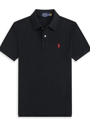 Футболка polo ralph lauren чорна, чоловіча, розміри s,m,l,xl,xxl