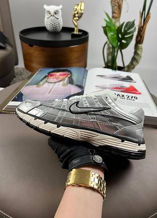 Женские кроссовки nike p-6000 silver beige 36-37-38-41