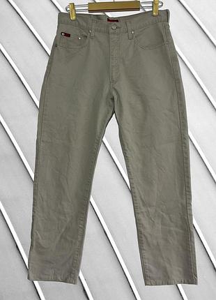 Мужские бежевые джинсы lee cooper w33 l30 m l оригинал ли купер прямые прямого кроя базовые классические брюки стан идеал 48 50