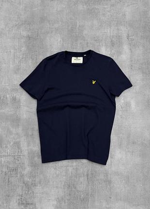 Футболка lyle scott оригінал темно-синя базова футболка лайл скотт з маленьким логотипом орлом