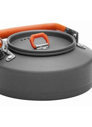 Чайник из анодированного алюминия с теплообменным элементом fire maple xt3 0,7л черный с оранжевой ручкой