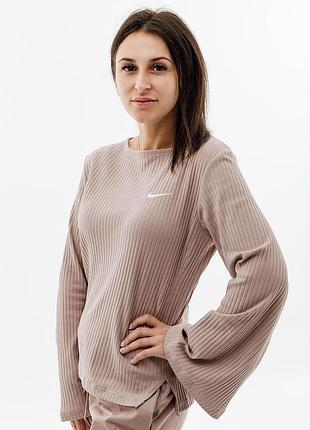 Кофта nike w nsw rib jrsy ls top dv7866-272