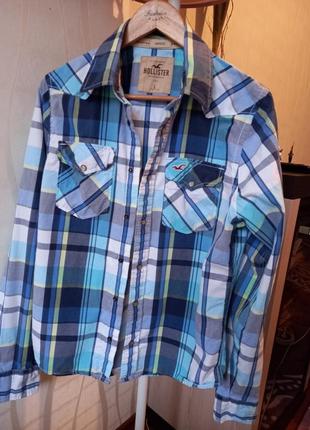 Рубашка hollister, размер l,slim fit